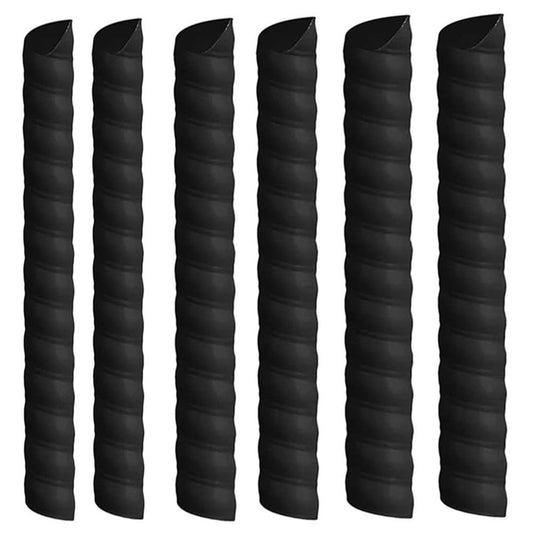 6 Pcs Black Tree Trunk Protector, Wanfoou Spiral-Type Tree Guard, Tree Protectors Tree Bark Tube Wraps to Protect Saplings Plants from Rabbit Rodents(3 Size)
