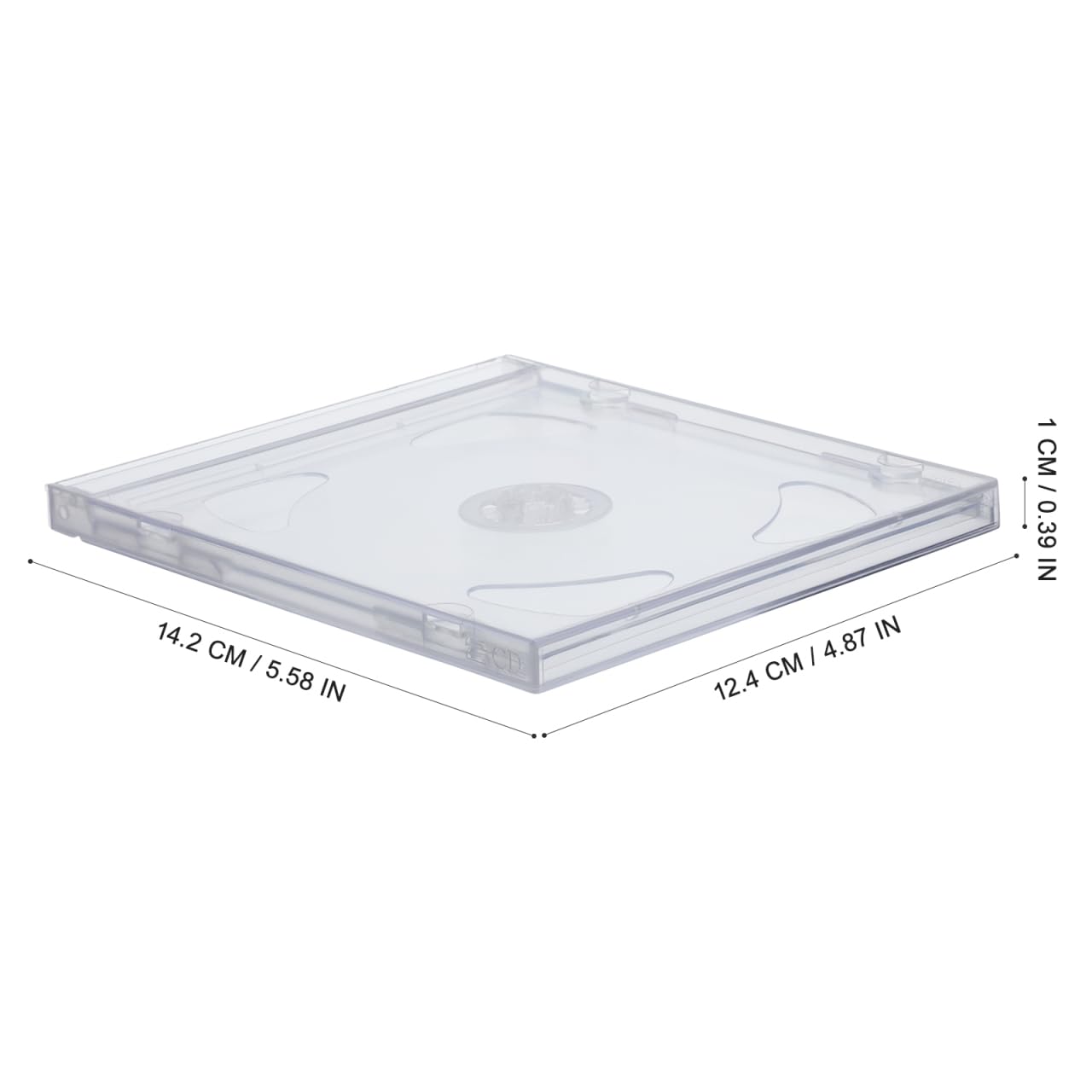 Cabilock Double Cd Jewel Cases Transparent DVD Holders Clear Cd Storage Cases for Compact Disc Protection and Portable Organization
