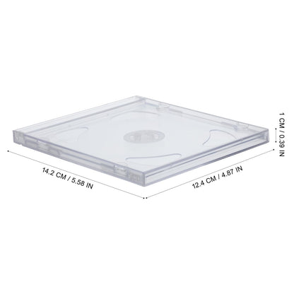 Cabilock Double Cd Jewel Cases Transparent DVD Holders Clear Cd Storage Cases for Compact Disc Protection and Portable Organization
