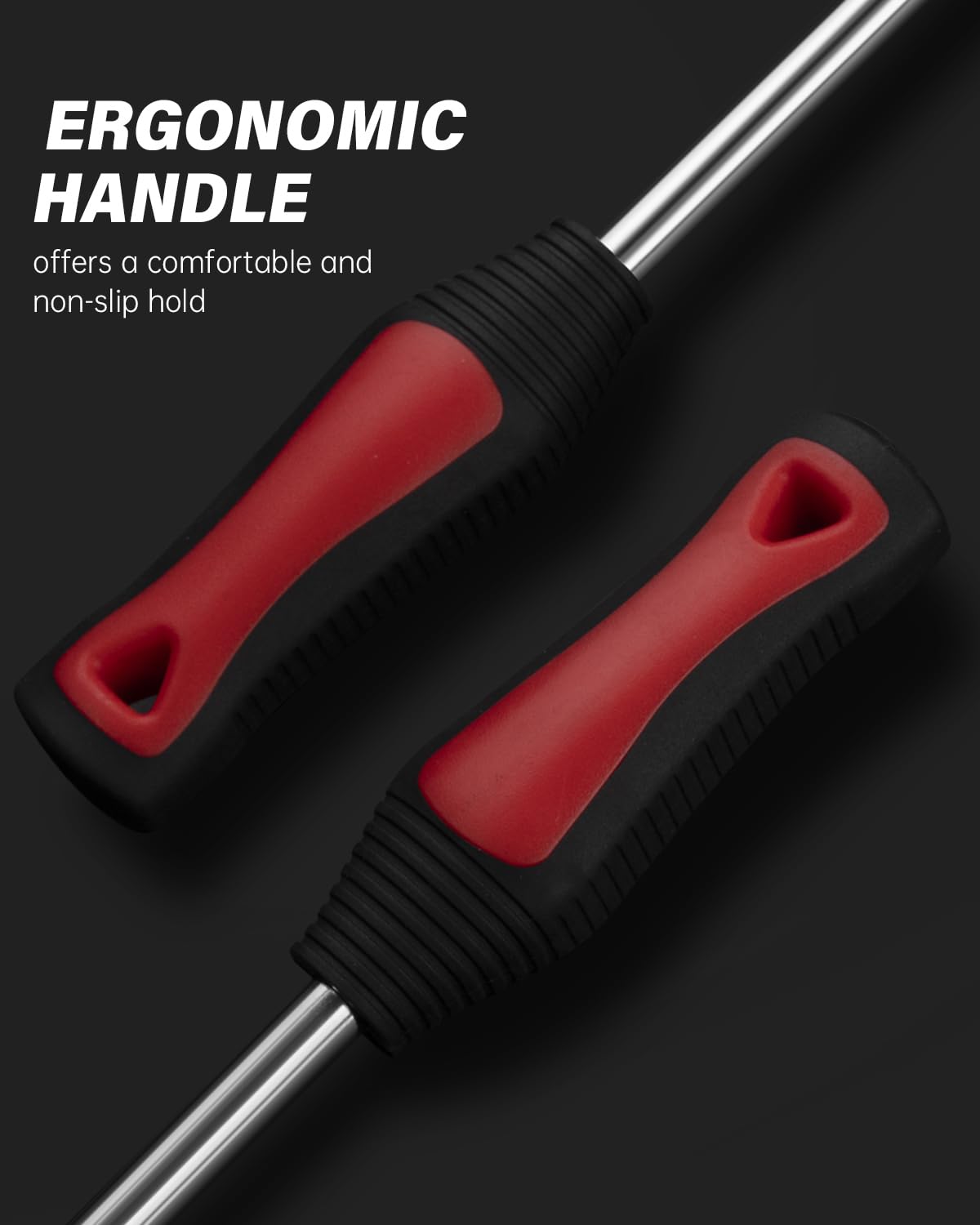 ROTATION 14.5" Steel Tire Spoons Tool Set, 6-Piece Tire Iron Kit, Professional Tire Removal Tools for Motorcycle Dirt Bike Scooter, Include 3 Tire Spoons, 2 Rim Protector, 1 Valve Tool, 6 Valve Cores