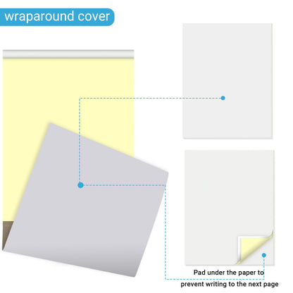 suituts 3 Pads 8.5X11 Inches Blank Carbonless Notepad, 2-Part Carbonless Memo Pad, Carbon Duplicate Copy Paper for Notes (50 Sets each Pad)