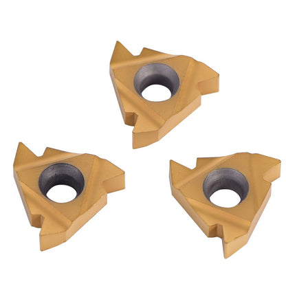 10pcs 3/8'' 16ER AG60 Carbide Insert Cutters for Metal Stainless Machine Lathe Milling Tool External Threading with Case for Indexable Lathe Toolholder