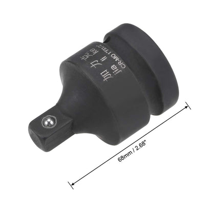 uxcell 1 Inch Drive (F) x 1/2 Inch (M) Impact Socket Reducer for Ratchet Wrenches, Female to Male, Cr-Mo