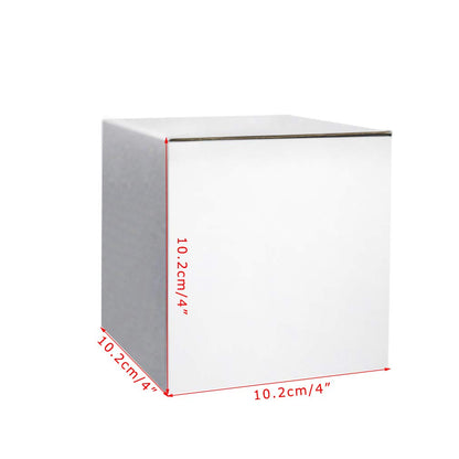 Shipping Boxes 4x4x4 White Cardboard Box Kraft Corrugated Small Mailing Boxes, 25 Pack