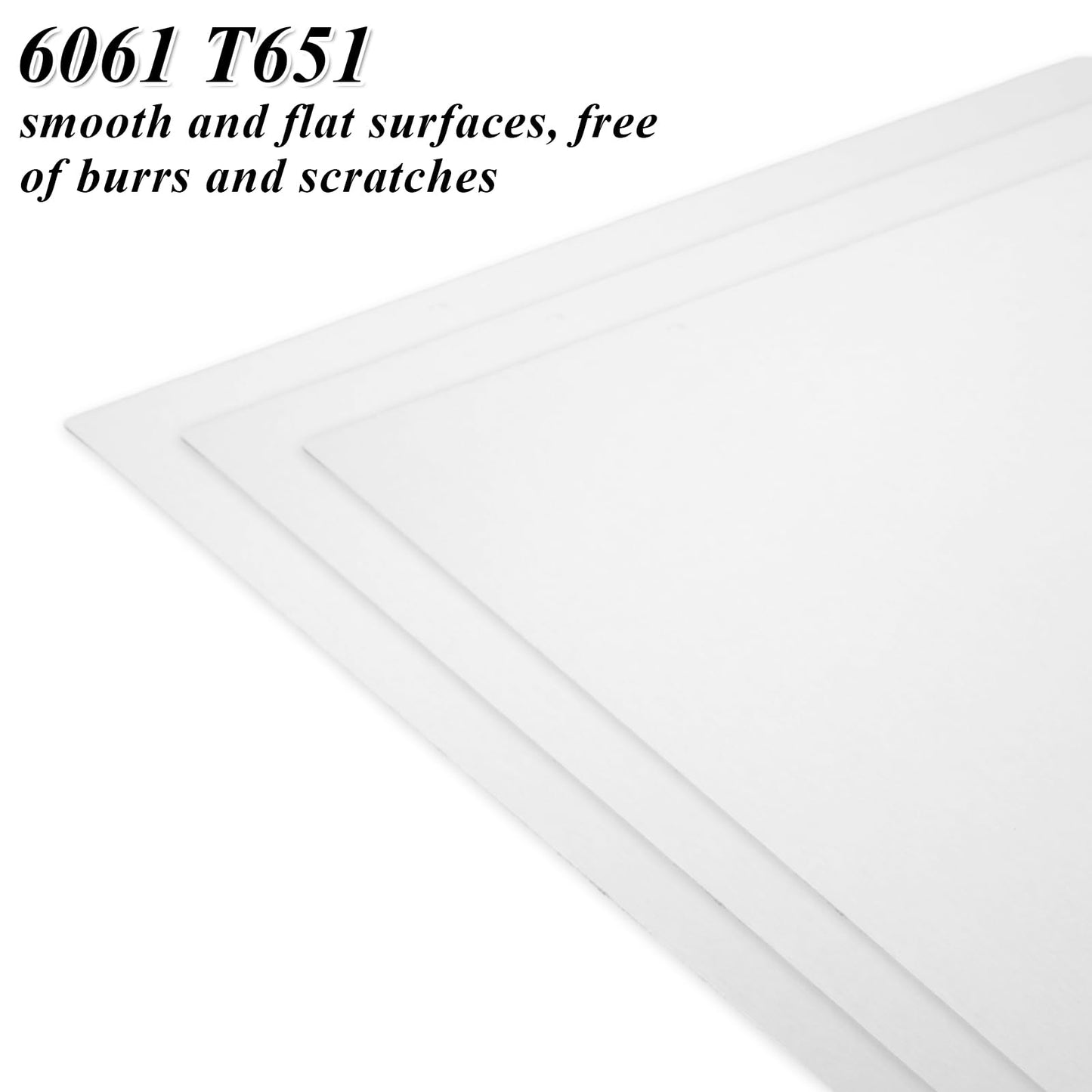 YOUNTHYE 10PCS Aluminum Sheet 1/32(0.8 mm) Thin Metal Sheet 6061 T651 Aluminum Sheet Metal 8x8 inch Aluminum Plate Covered with Protective Film Rectangle Aluminum Metal Plate for Crafting Welding
