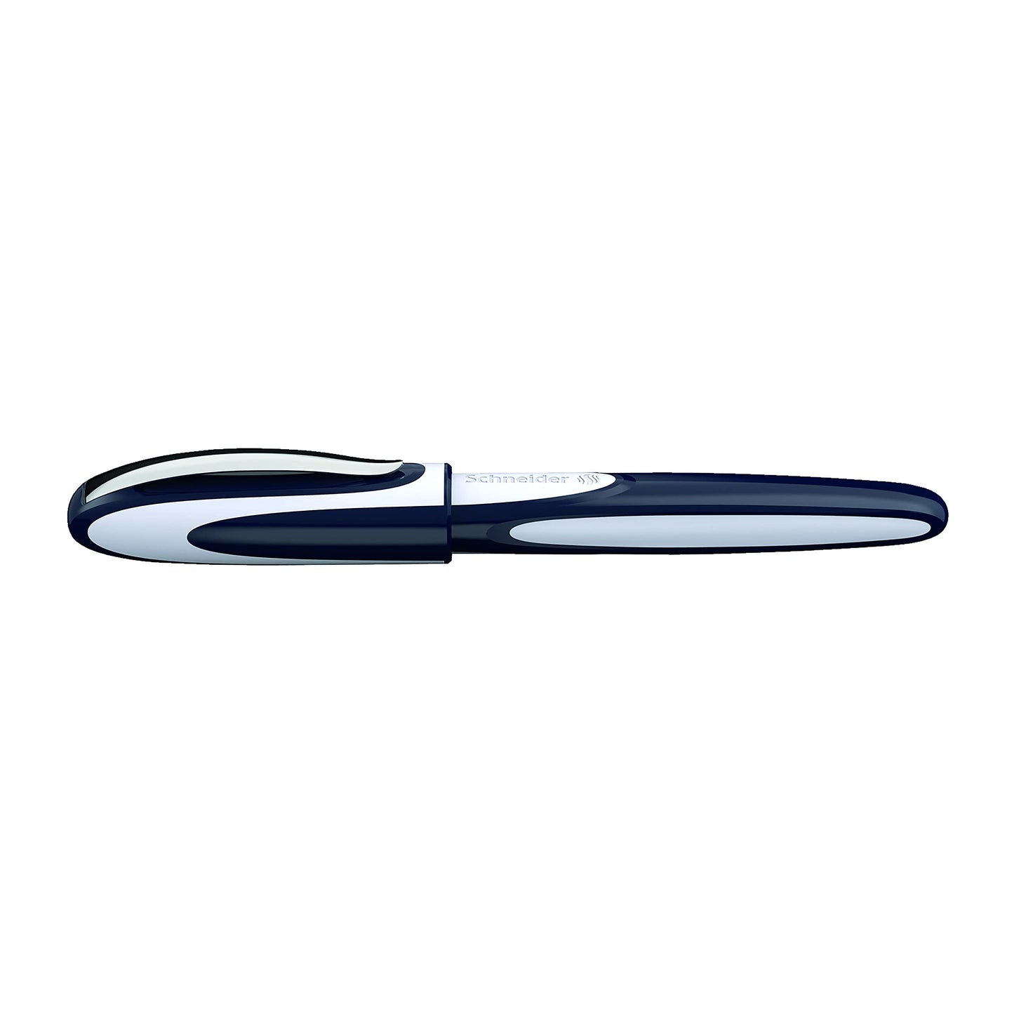 Schneider Ray Cartridge Rollerball Pen, M (Medium), Refillable, Dark Blue/Light Gray Barrel, Royal Blue Erasable Ink Cartridge (187803), RS187803
