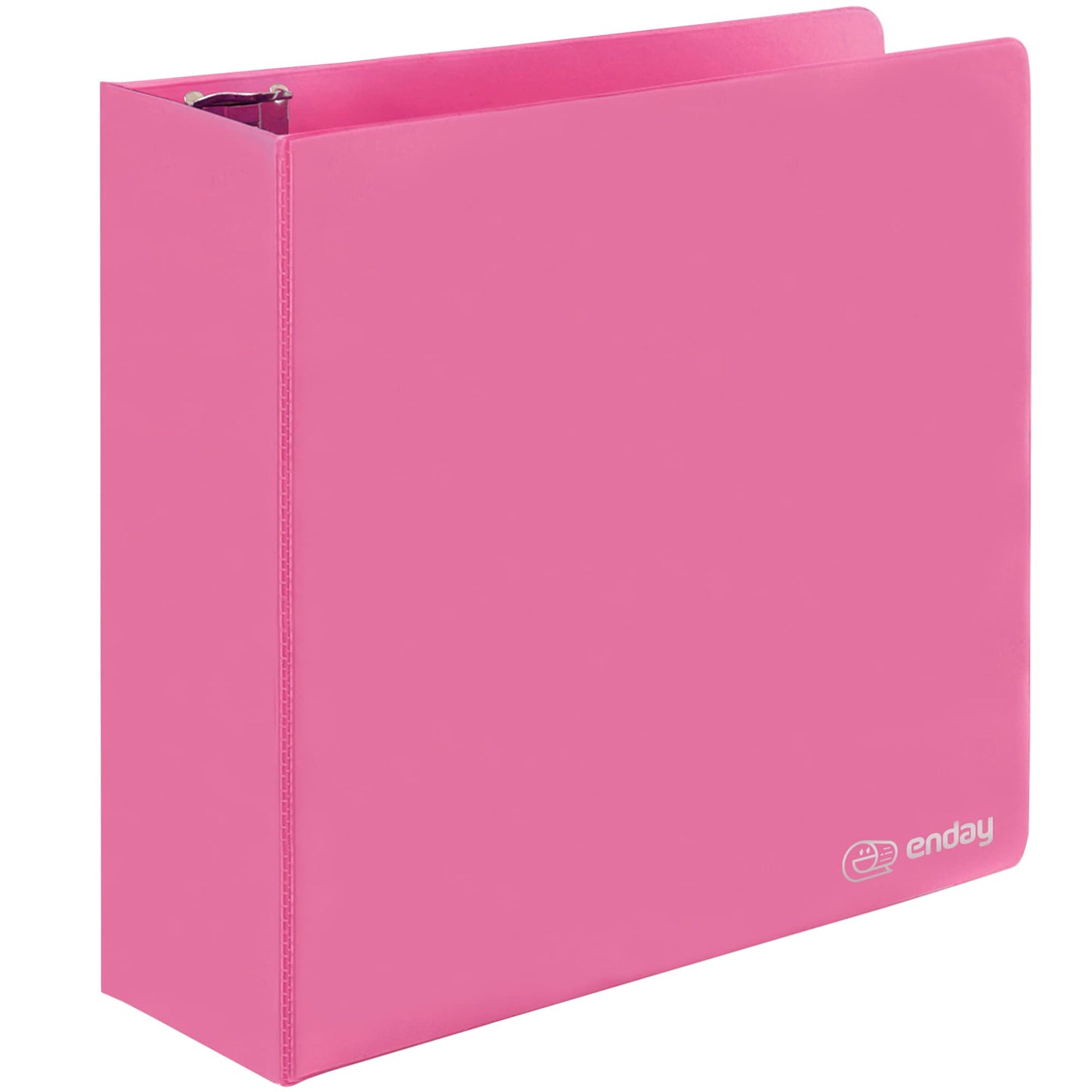 3 Inch Binder 3 Ring Binders Pink, Slant D-Ring 3” Clear View Cover with 2 Inside Pockets, Heavy Duty Colored School Supplies Office and Home Binders – by Enday