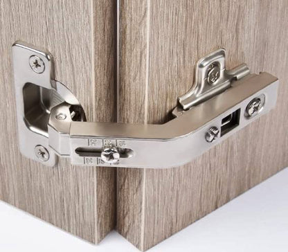ANGSTROM 2-Pack Lazy Susan Cabinet Hinges, Full Overlay Concealed European Style for Outer Corner Door, 3D Adjustable Clip-On (135-Degree)