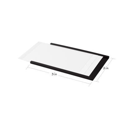 Realth 50pcs C Channel Magnetic Label Holders with Transparent Protective Film 50MM X 76.2MM for Wall Cabinets and Drawers Metal Whiteboards (MLH2350)