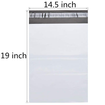 RyhamPaper Poly Mailers, 14.5" x 19" Envelopes Shipping Bags Self Sealing, 100 Bags(White)