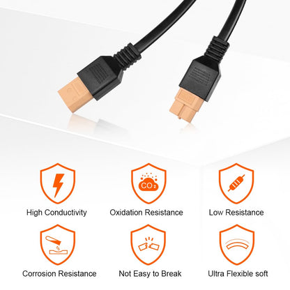 DOKIO XT60 Extension Cable 19.7 ft (6 m) for Flex Solar Panel Extension Setup with Male and Female