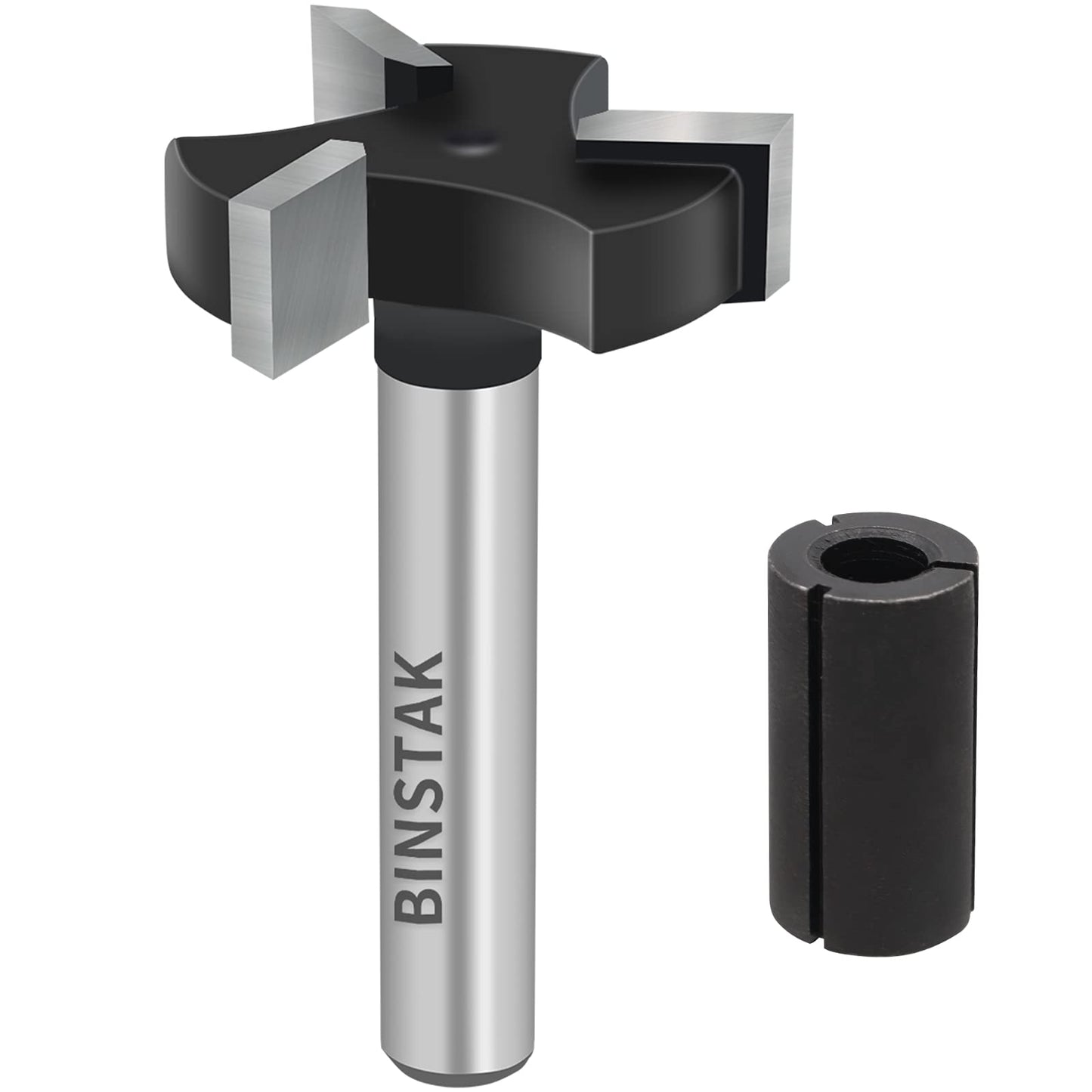 CNC Spoilboard Surfacing Router Bits, 1/4 inch Shank 1 inch Cutting Diameter, Slab Flattening Router Bit Wood Planing Planer Bit by BINSTAK (Carbide)