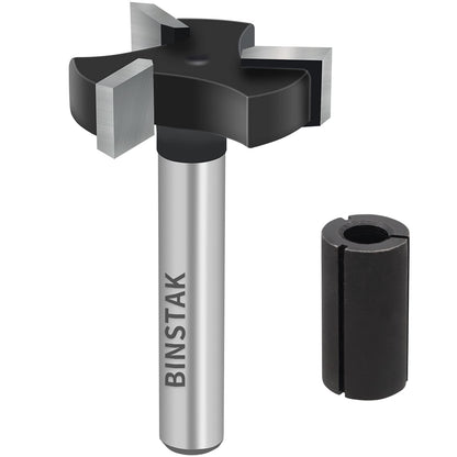 CNC Spoilboard Surfacing Router Bits, 1/4 inch Shank 1 inch Cutting Diameter, Slab Flattening Router Bit Wood Planing Planer Bit by BINSTAK (Carbide)