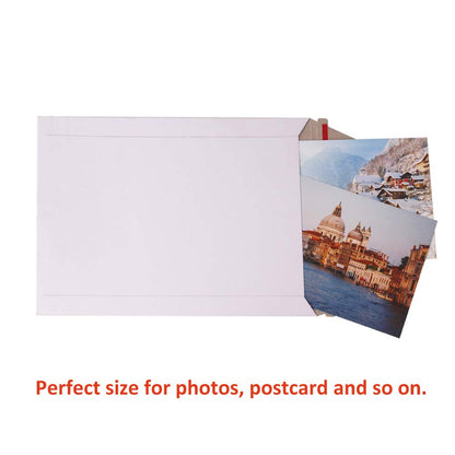 ZMYBCPACK 50 Pack 6X8 inch Self Seal Photo Document Mailers White Cardboard Envelopes White Photography Mailersfor CD, Photos, Document