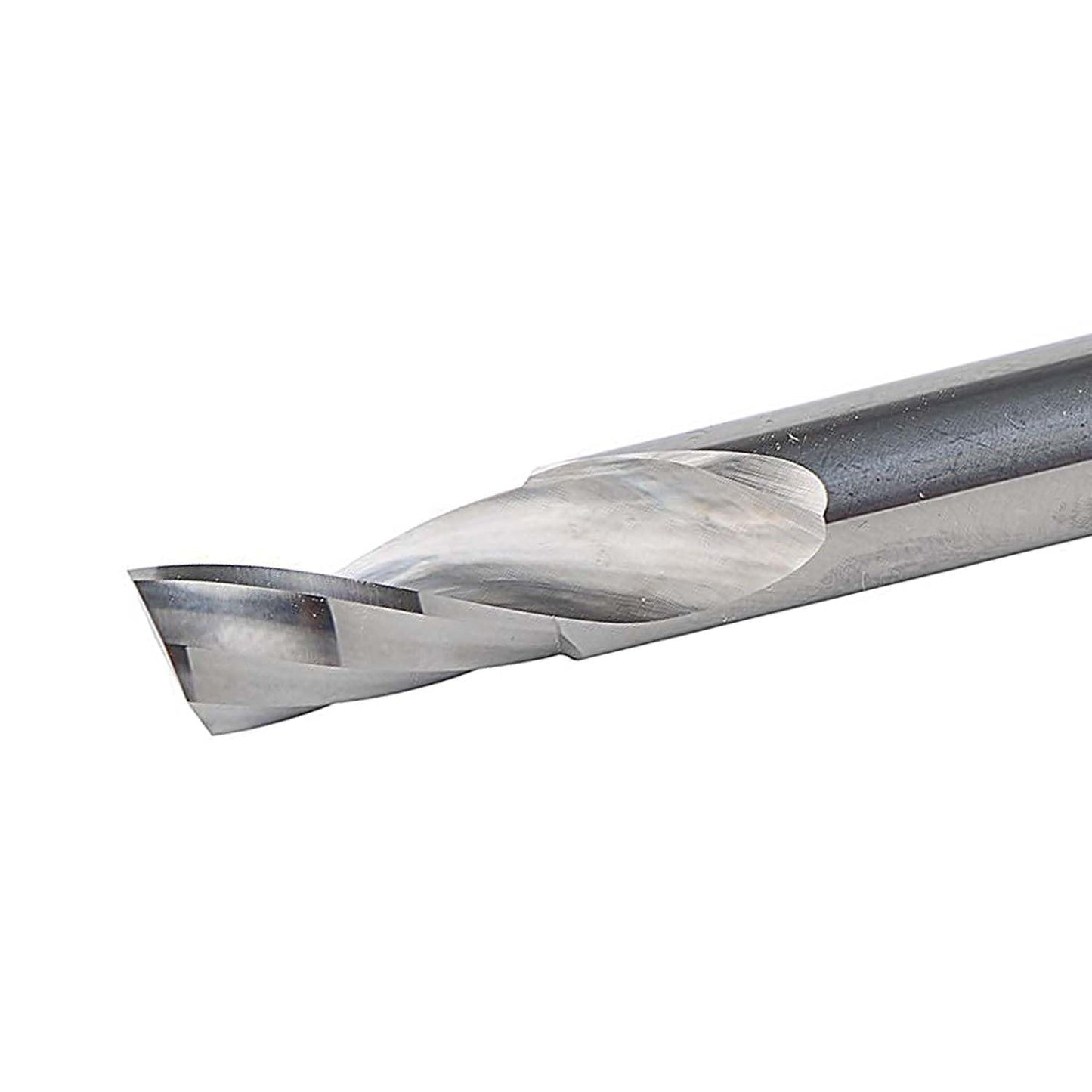 SpeTool O Flute UpCut 1/2 inch Carbide End Mill Single Flute Spiral CNC Router Bit 1/4 inch Shank Aluminum Acrylic Cutter