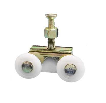 3/4 Inch Sliding Pocket Door Rollers Assembly, Sliding Door Wheels Replacement Part with Top Hanger for Johnson Part Hardware Kit, Sliding Door Hardware Kits for Bypass, Closet Doors