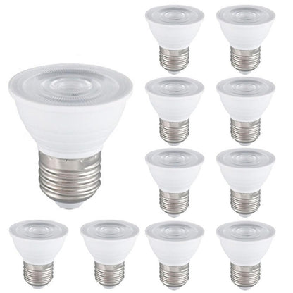 10 Pack PAR16 LED Light Bulb Short Neck,Dimmable,5W, 500LM, LED Flood Lights (50W Halogen Equivalent) Recessed Spotlights Floor Lamp,E26 Screw Base Pot Ceiling Lights (Daylight White 6000K)