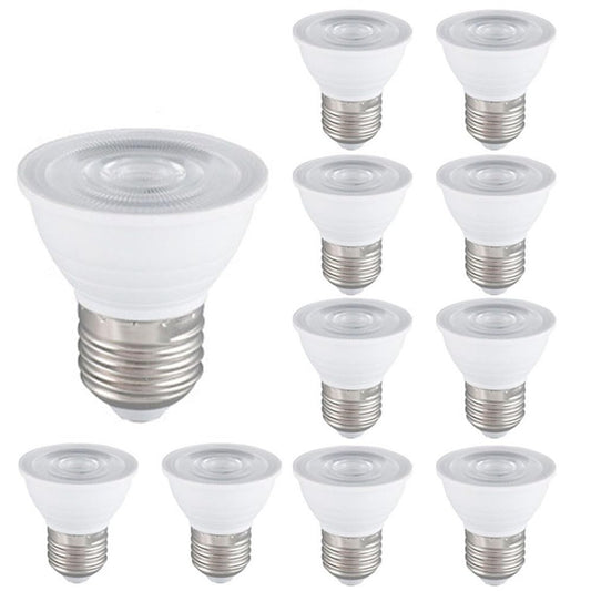 10 Pack PAR16 LED Light Bulb Short Neck,Dimmable,5W, 500LM, LED Flood Lights (50W Halogen Equivalent) Recessed Spotlights Floor Lamp,E26 Screw Base Pot Ceiling Lights (Daylight White 6000K)