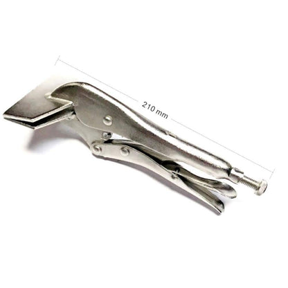 Dtacke Locking Pliers Adjustable Wear Resistant Flat Head Vise Locking Grip Pliers Multifunction Welding Clamps Hand Tools (8 inch)