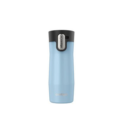 Contigo West Loop 3.0 Stainless Steel Travel Mug with Tea-Bag Hook & Spill-Proof Lid, Vacuum-Insulated Reusable Cup Coffee and Tea, 16 oz (473 mL), Glacier - Keeps Drinks Hot up to 11 Hours