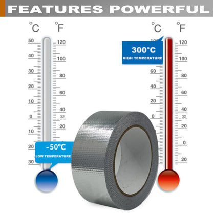 DEGEOBERLIN 2 Rolls High-Temp Heat Shield Tape Reflective Adhesive Backed Roll Thermal Barrier Foil Tape Self-Adhesive Heat Resistant Tape Cool Tapes for Hose and Auto (Silver, 2 Inch x 32 ft)