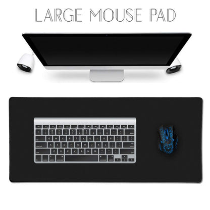 YEBMoo Gaming Mouse Pad XXL Extended Desk Pad & Thick Large (900x400x2 mm) Computer Keyboard Mousepad Mouse Mat (90x40Black001)