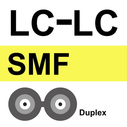 10Gtek OS2 Fiber Patch Cable - LC to LC 10Gb/Gigabit Singlemode Jumper Duplex 9/125 LSZH Fiber Optic Cord for SMF SFP Transceiver, Yellow, 20-Meter(65-ft)