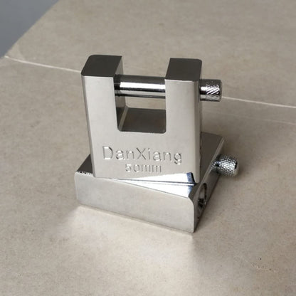 D-Shaped Heavy Duty Security Padlock with 3 Keys,Hardened Solid Steel Hardware Monoblock Lock,8mm Thick Shackle for Garages,Containers,Sheds, Lockers,Gates and Warehouse Protection Locks