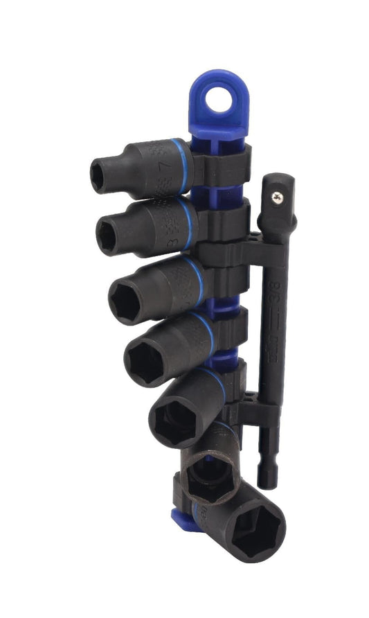 Wiha 72094 8-Piece 3/8" Drive Metric Impact Socket Set