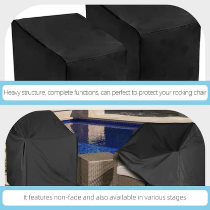 DECHOUS Outdoor Rocking Chair Cover Waterproof Heavy Duty Patio Chair Cover for Outdoor Patio Lawn Garden Furniture, 35.8x32.6x27.5 Inch