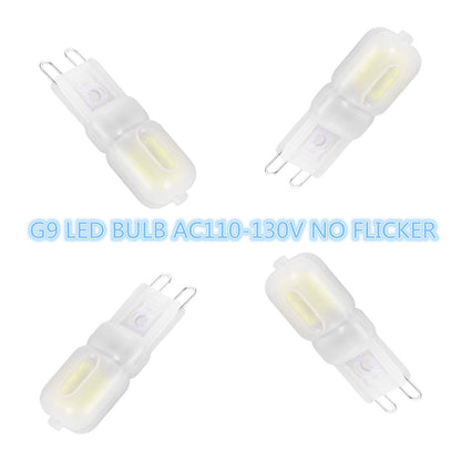 G9 Led Bulb 2W, 20W Halogen Equivalent G9 Warm White 3000K White light 6000k G9 Bi-Pin Base Non-Dimmable 360° Beam Angle Light Bulbs AC110 120 130V Daylight Led Light Bulbs 10 Pack (White Light 6000K)