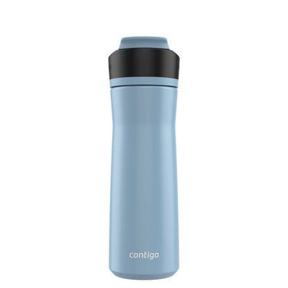 Contigo Ashland Chill 2.0 Stainless Steel Leak-Proof Water Bottle with Straw and Carry Handle for Easy Travel, Vacuum-Insulated and BPA-Free, Glacier, 24 oz (709 mL)
