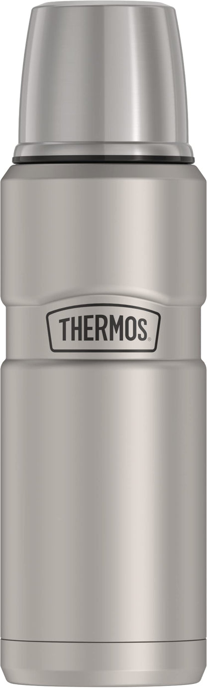 Thermos SK2000STTRI4 Stainless King 16 Ounce Compact Bottle, Stainless Steel, Gray