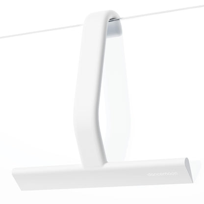 dancemoon JustHang Shower Squeegee for Glass Doors, All-One-Piece Silicone with Built-in Hook Design for Easy Hanging, Household Window Mirror Squeegee for Bathroom, Glass, Tile Wall,Car 10-Inch White