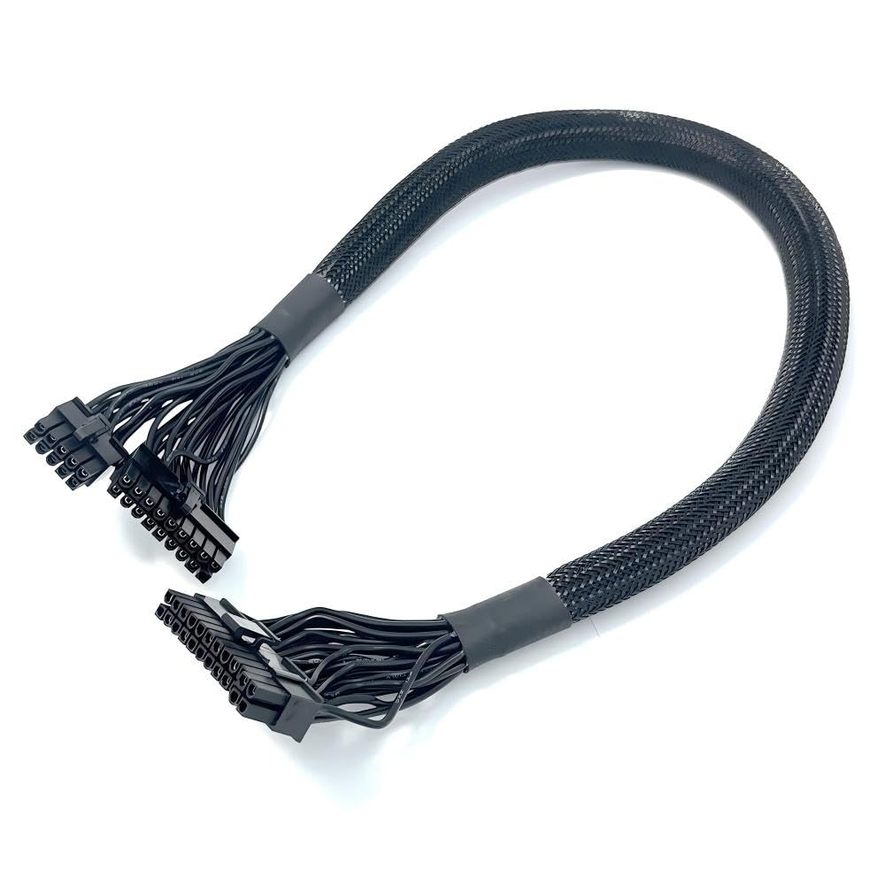 GinTai Power Cable Adapter Sleeved Replacement for Corsair SF 450 SF 600 SF750 SFX 80 Plus 18 PIN 10 PIN to 24 PIN(23.62in) (60cm) Corsair SFX Power Cable, Câble d'alimentation