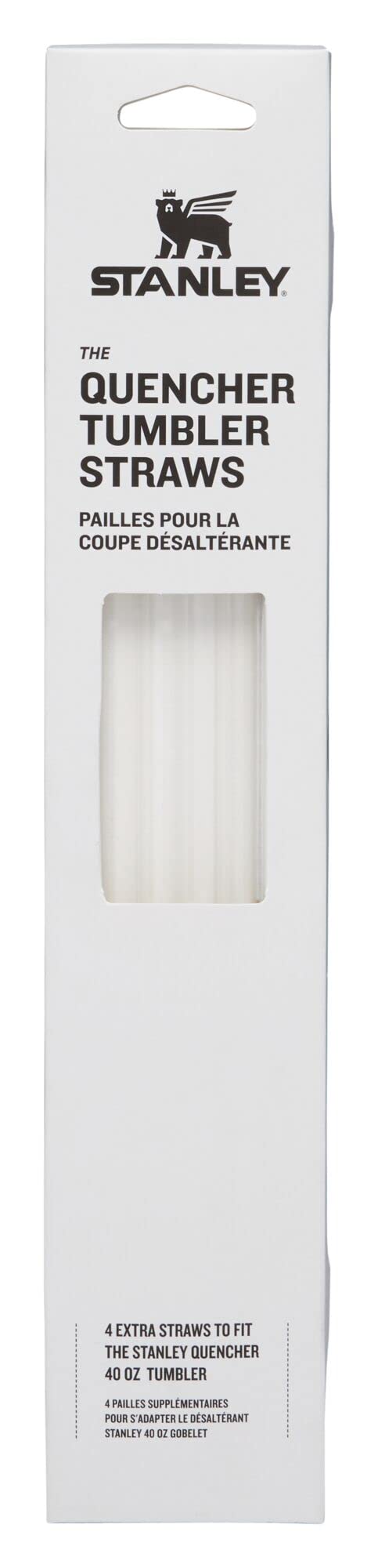 Stanley Reusable Quencher Straws | 4-Pack of BPA-Free, Reusable Straws for Clean Drinking | Perfect for Stanley's 40oz Tumblers | Clear