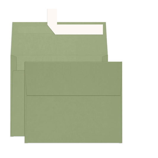 100 Pack A2 Sage Green Envelopes, Goefun 4.375 x 5.75 Greeting Card Envelopes 120 GSM, Self Seal Printable for 4.25 x 5.5 Cards, Photos, Invitations, Weddings, Graduation, Baby Shower