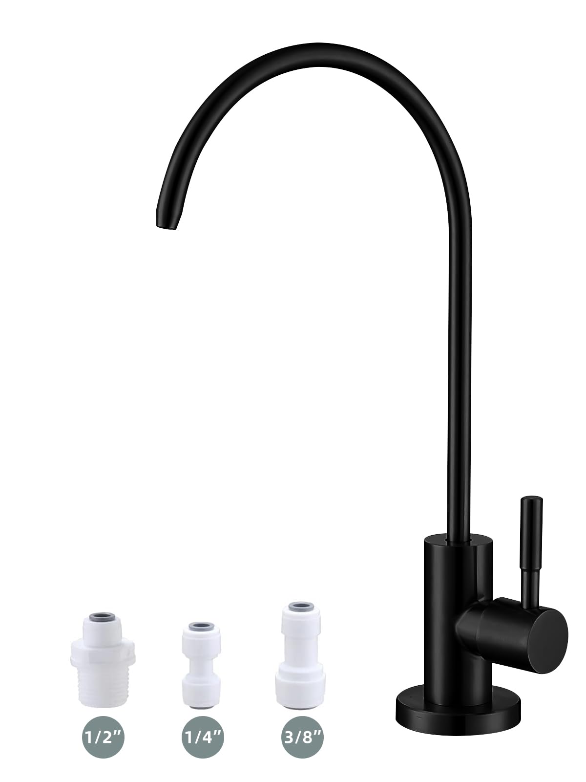 Bifordo Drinking Water Faucet Matte Black,Lead-Free Water Filter Faucet,Easy to Install Reverse Osmosis Faucet for Kitchen Bar Sink