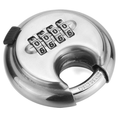 DIGIFLEX Heavy Duty Combination DISC Padlock - 4-Digit Security for Your Property - Toughened Stainless Steel Construction