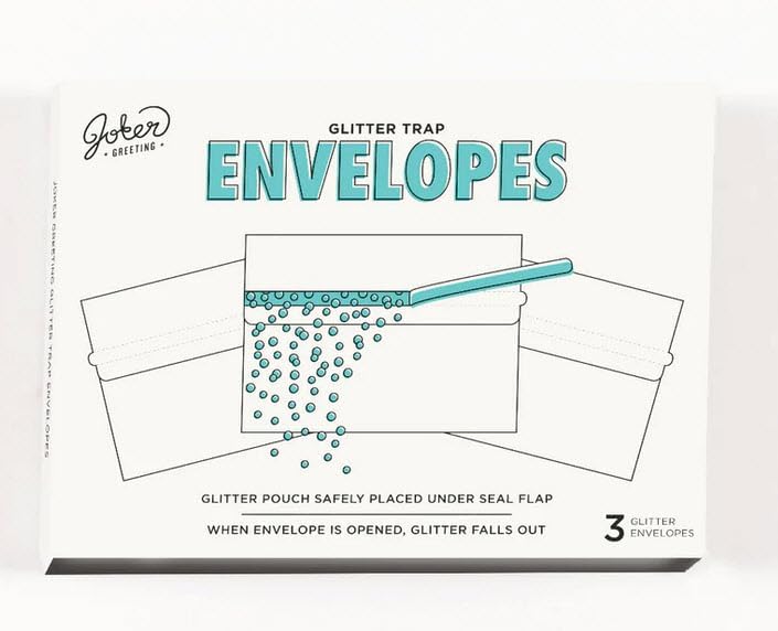 3-Pack Glitter Trap Prank Envelopes – The Ultimate Prank Envelopes for Sending Cards with a Sparkly Surprise – Fits Standard Cards - Laughter Guaranteed