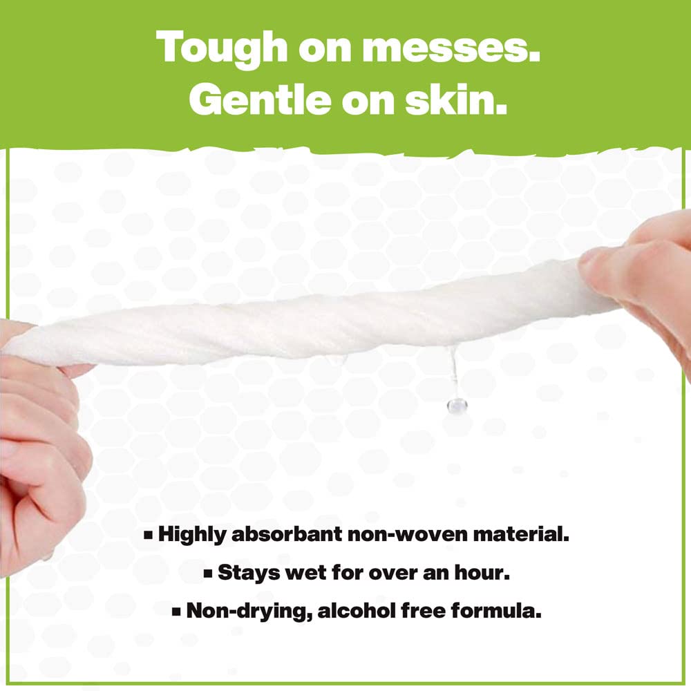 Crocodile Cloth PowerScrub - 80 Dual Surfaced Cloths, 10in X 15in. Large, Moist, Absorbent and Disposable Cleaning Cloths. Safe on Skin and Multiple Surfaces. (6500-080)