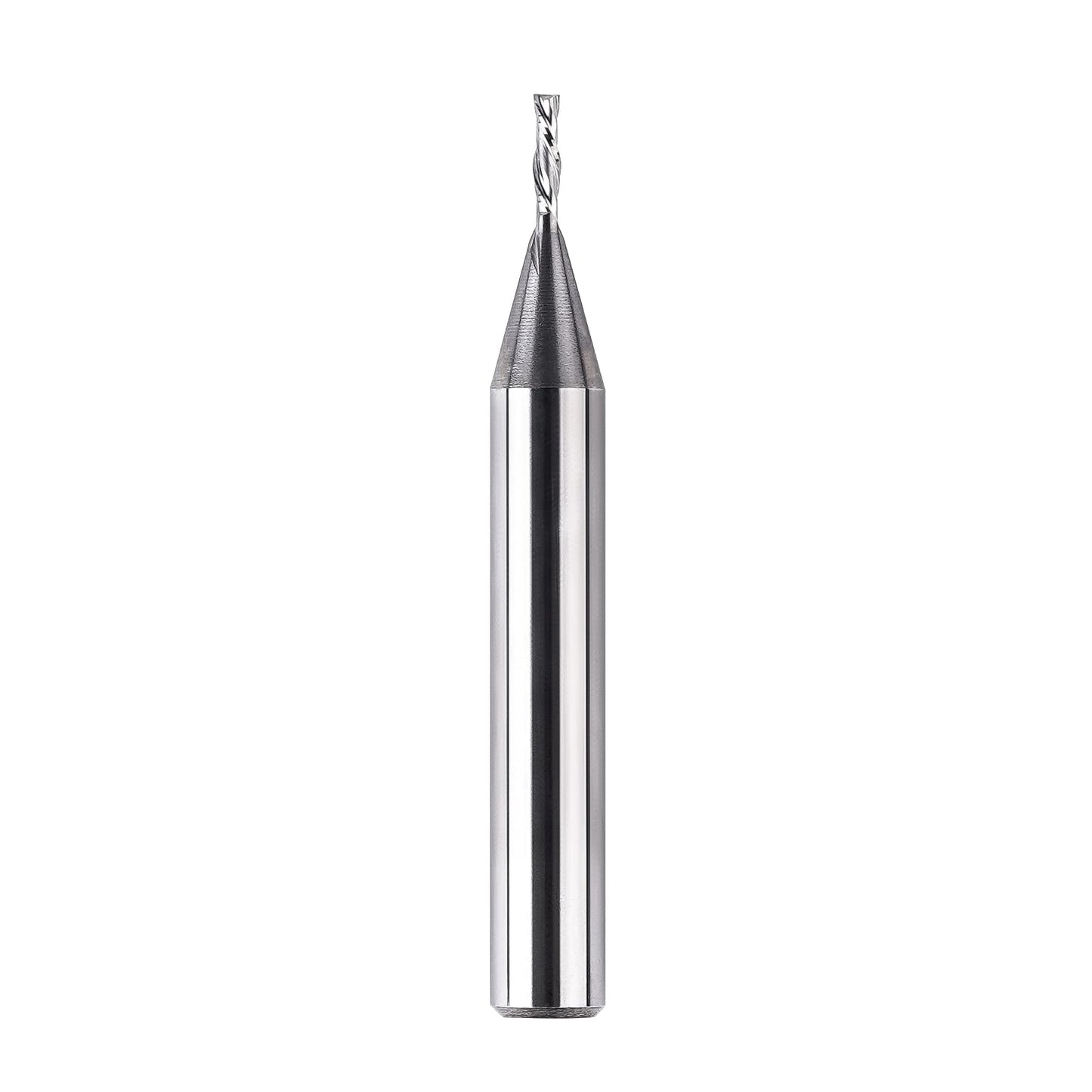 SpeTool 1/16" Cutting Diameter Downcut Spiral Router Bit with 1/4" Shank 1/4" Cutting Length 2" OVL, Solid Carbide Wood Router Bits CNC Plunge Slot Cutting