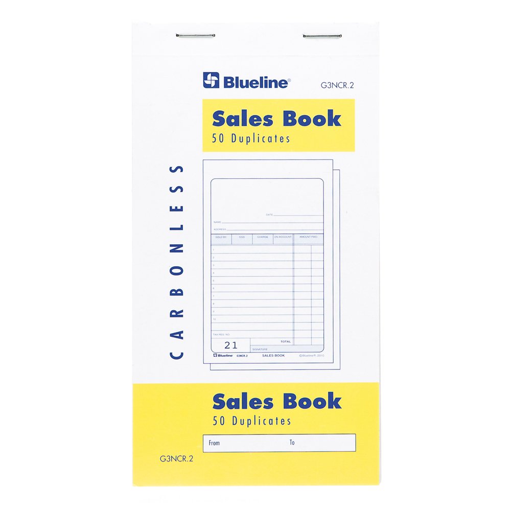 Blueline "Sales Book 50 Carbonless Duplicates English Pack of 10, 3-1/2"" x 6-1/2"" (G3NCR.10)"
