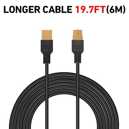 DOKIO XT60 Extension Cable 19.7 ft (6 m) for Flex Solar Panel Extension Setup with Male and Female