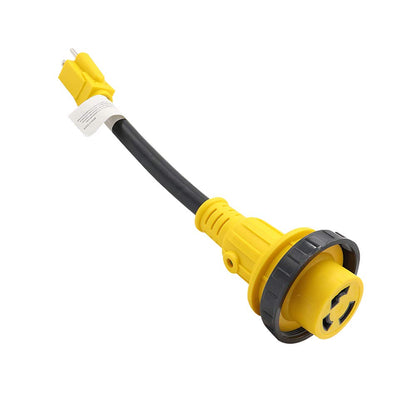 Anxingo Heavy Duty RV Adapter Power Cord Plug, 15 Amp Male to 30 Amp Female with Twist Lock, RV Adapter Power Conversion Cable 125V