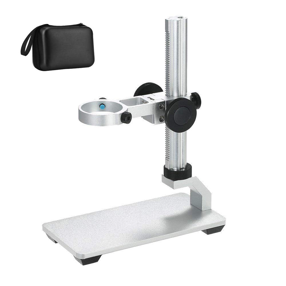 Bysameyee Wireless Digital Microscope 4K HD Wi-Fi Microscope Camera Digital Magnifier Compatible for iPhone, iPad, Android Phones and PC (Silver Stand)