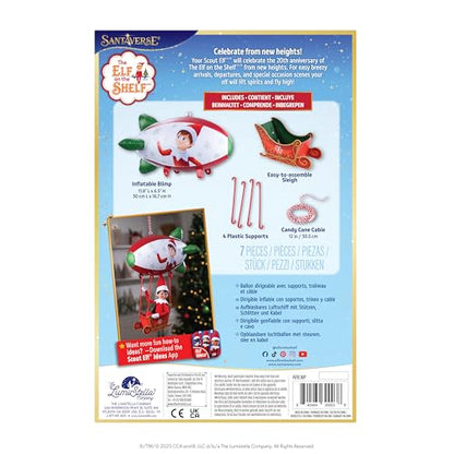 The Elf on The Shelf Polar Props Peppermint Blimp Ride – 20th Anniversary Scout Elf Accessory (Scout Elf Not Included)