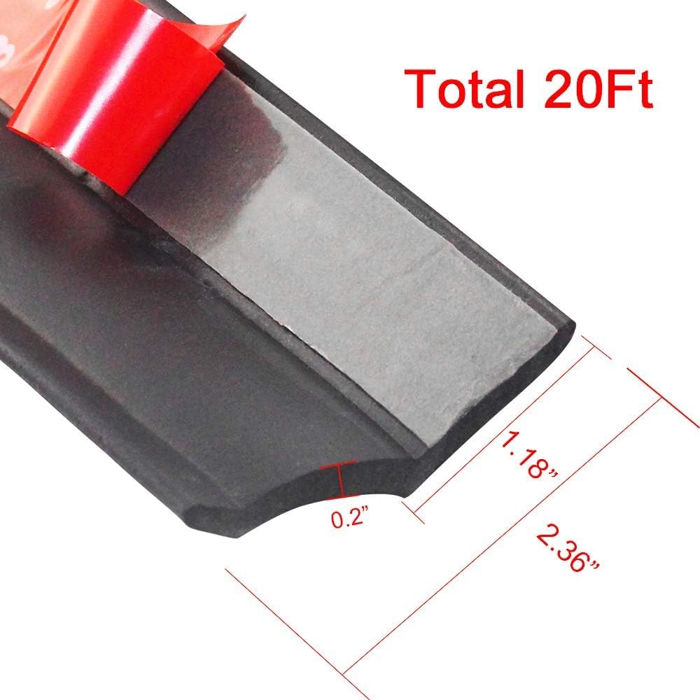 DGSL Universal Garage Door Seal, Garage Door Rubber Seal Strip Replacement, Weatherproofing Garage Door Weather Stripping with Nails (20 Feet)