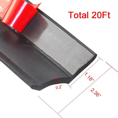 DGSL Universal Garage Door Seal, Garage Door Rubber Seal Strip Replacement, Weatherproofing Garage Door Weather Stripping with Nails (20 Feet)