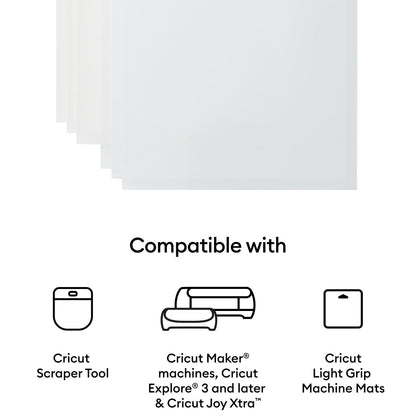 Cricut Printable Waterproof Sticker Set, 20 Transparent Sheets (8.5" x 11") - Compatible with Inkjet Printers - For Joy Xtra, Explore, & Maker Machines